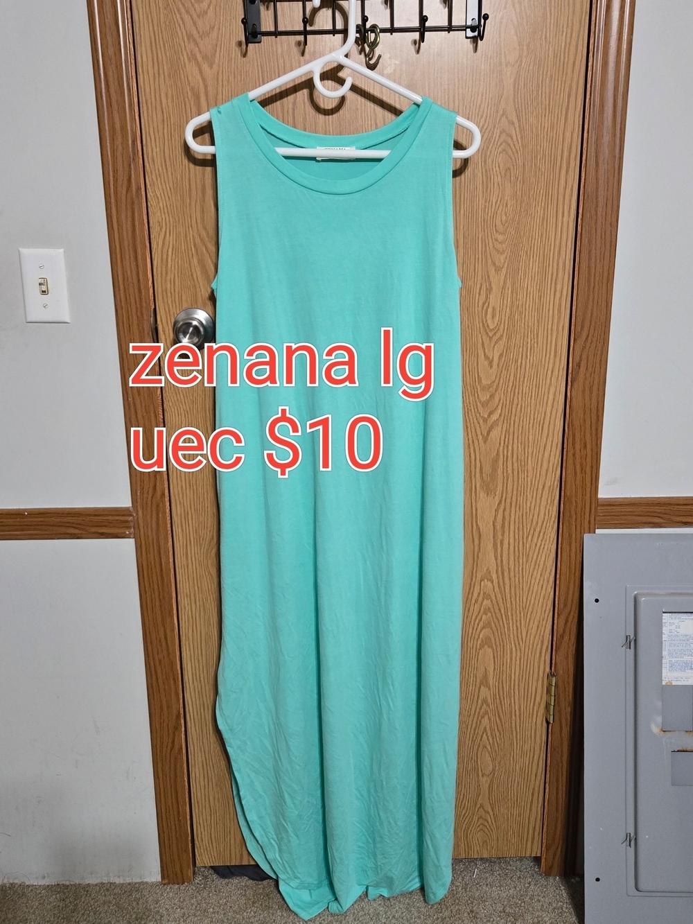 Zenana Outfitters Sleeveless Maxi Dress in Aqua Green